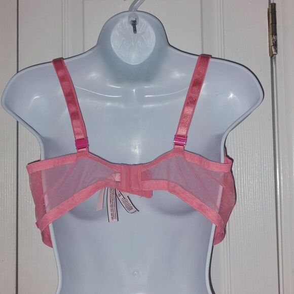 Victoria’s Secret Coral Lined Demi Demi Double Full Coverage Lace VS SZ 38DDD - Picture 3 of 5